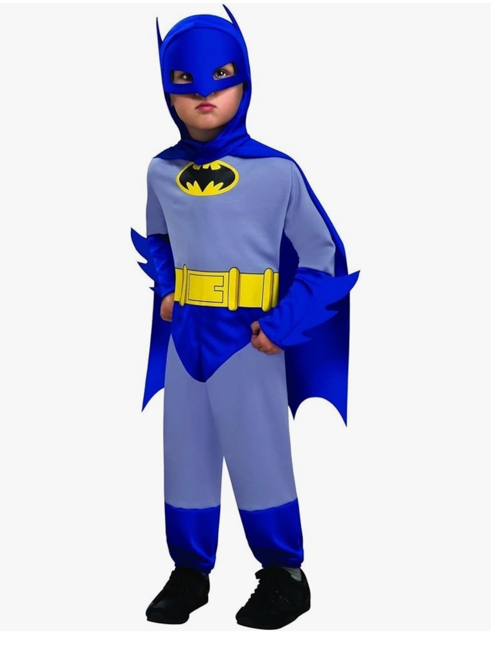 Classic Batman Toddler Superhero Costume in Blue and Yellow